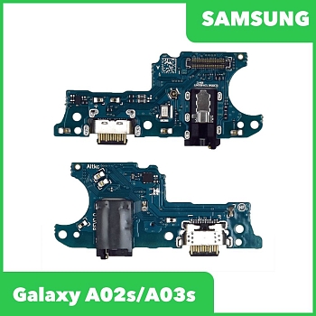 Шлейф, FLC для Samsung Galaxy A02s (A025F) плата системный разъем, микрофон